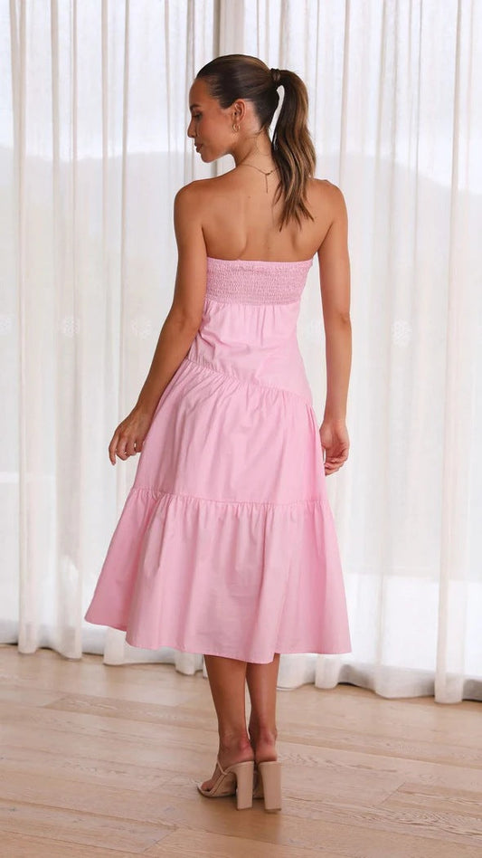 Damenbekleidung Sommer Sexy Bandeau-Taillenkleid Damen