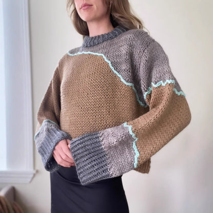 Damen Grobstrickpullover Merchesia