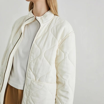 Damen gesteppte Übergangsjacke mit hohem Kragen Merchesia