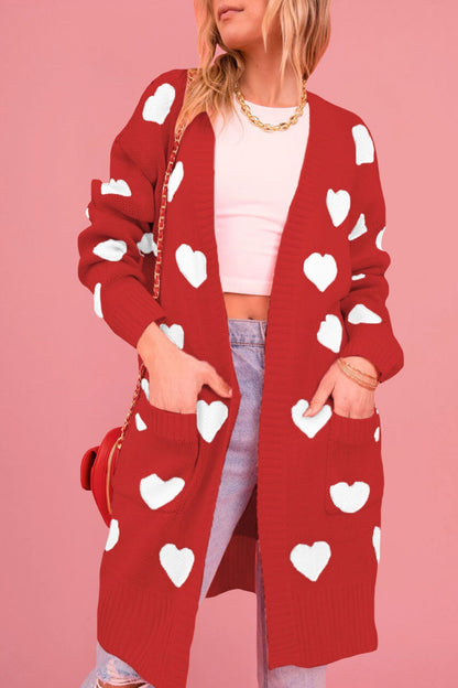 Damen Strickjacke mit Herzen Merchesia