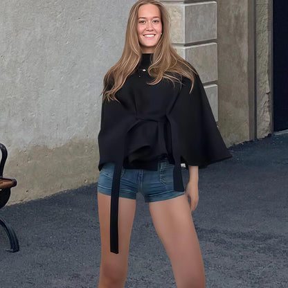 Damen elegante und vielseitige Cape-Jacke Merchesia