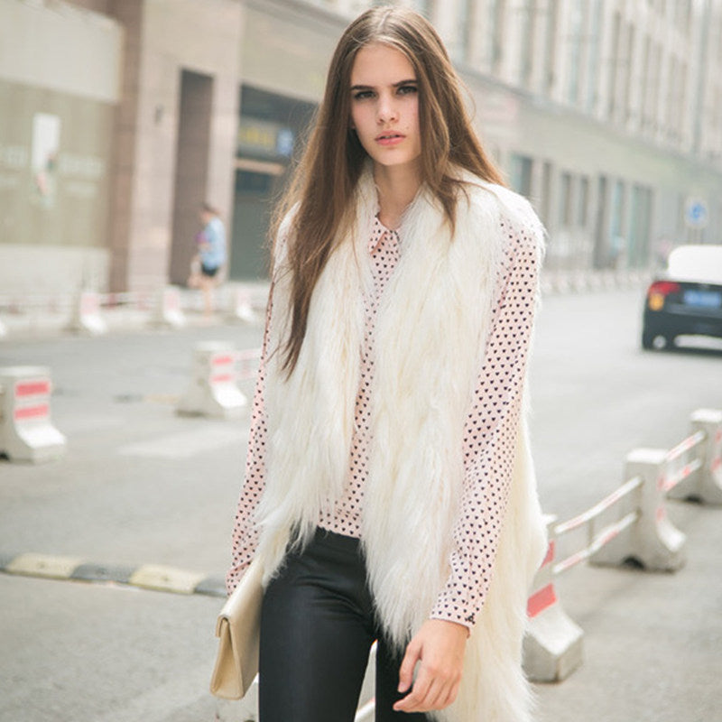 Damen Modischer Kunstpelz-Weste Merchesia