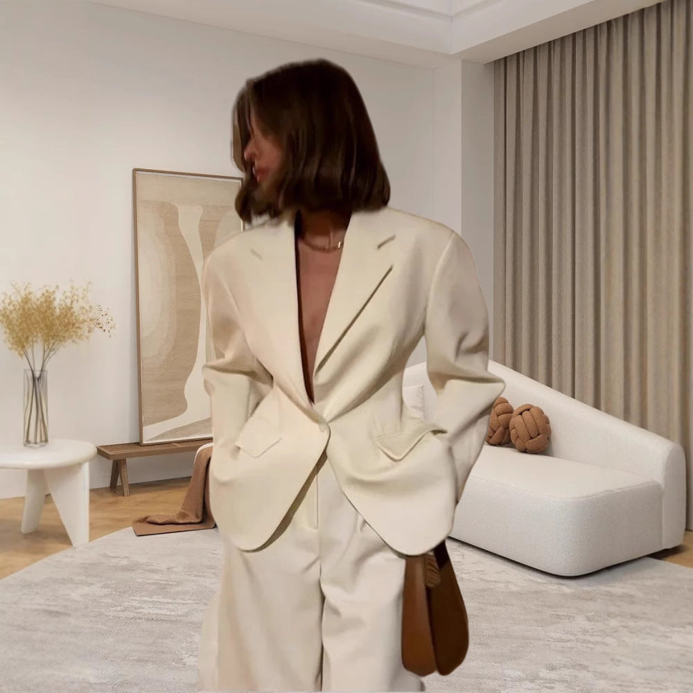 Damen Eleganter Blazer im Oversized-Stil mit praktischen Taschen Merchesia