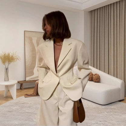 Damen Eleganter Blazer im Oversized-Stil mit praktischen Taschen Merchesia