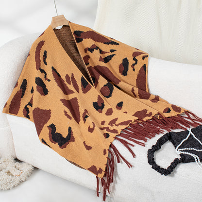 Damen weicher Schal mit fransigem Design Merchesia