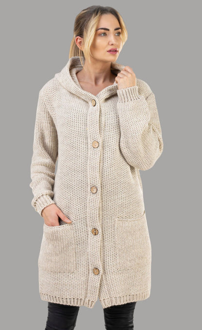 Damen Strickmantel mit hochwertigem Material und praktischen Taschen Merchesia