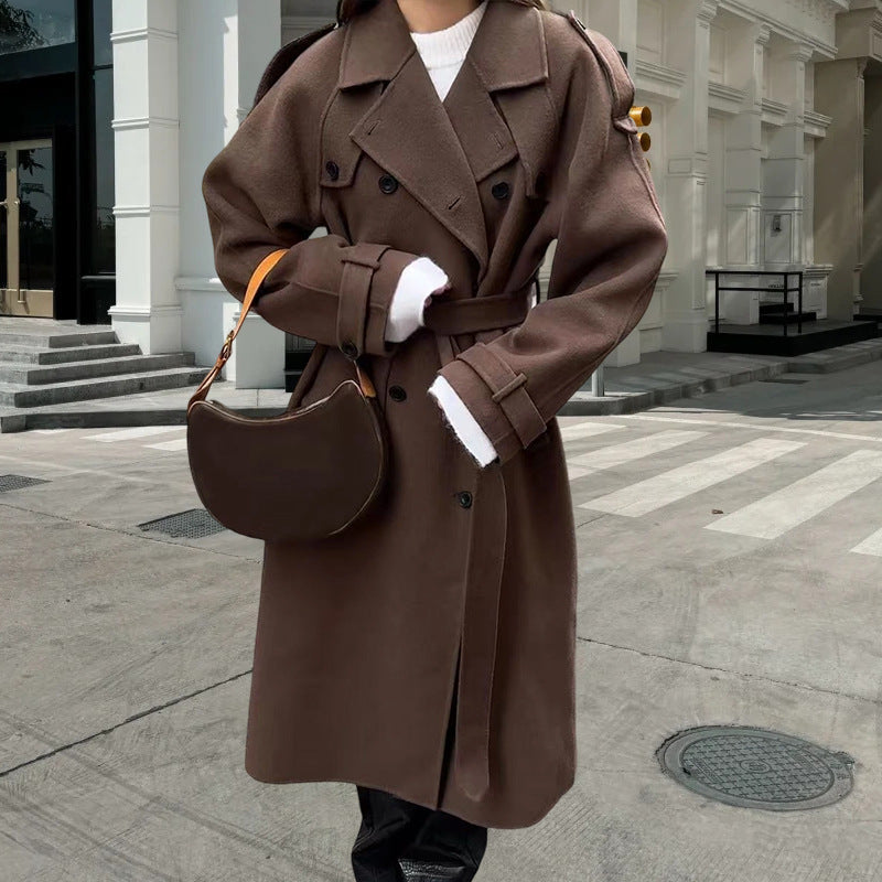 Damen eleganter Trenchcoat Merchesia