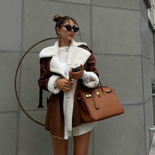 Damen modische Elegante Oversize-Mantel Merchesia