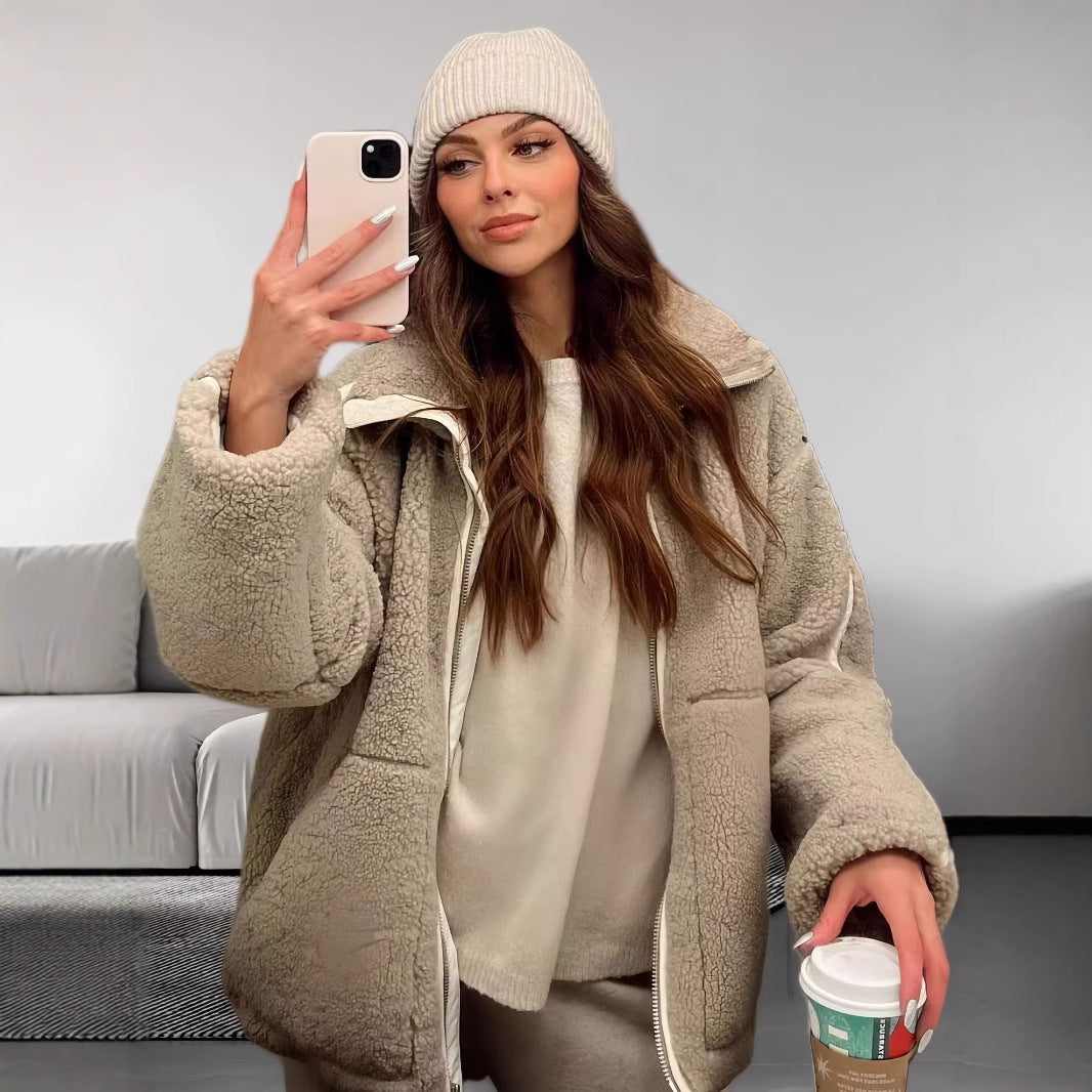 Damen gemütliche Fleecejacke Merchesia