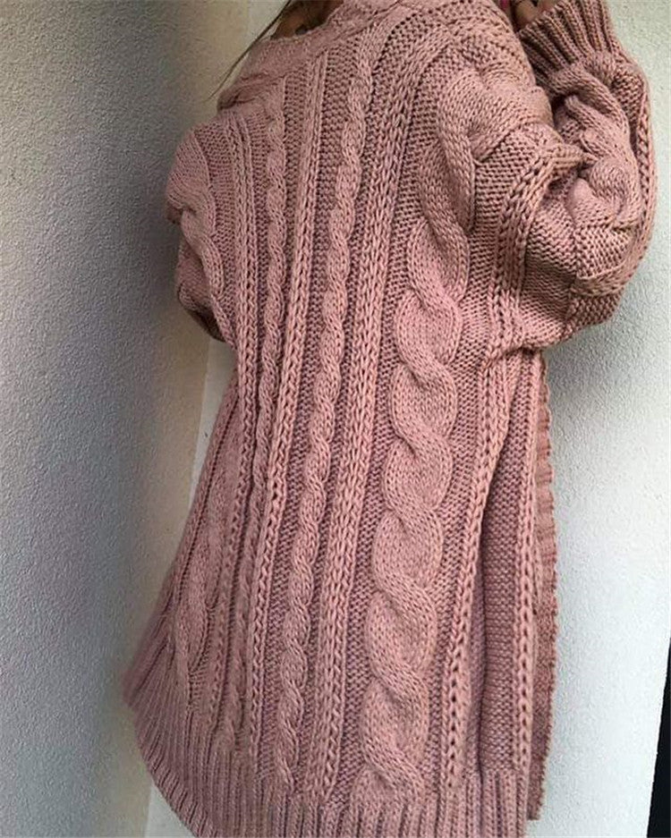 Damen Großer Oversized Strickpullover Merchesia