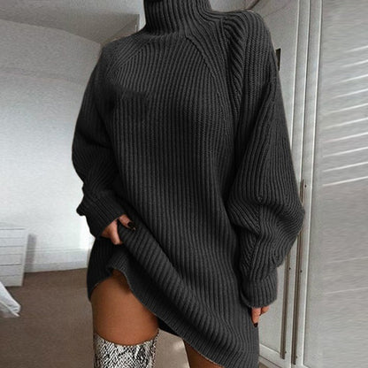 Damen Großer, Oversized Pullover mit Stehkragen Merchesia