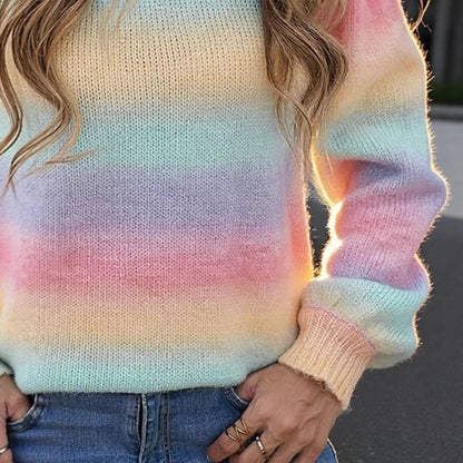 Damen modischer Pullover mit sanften Farbverlauf und relaxed Fit Merchesia