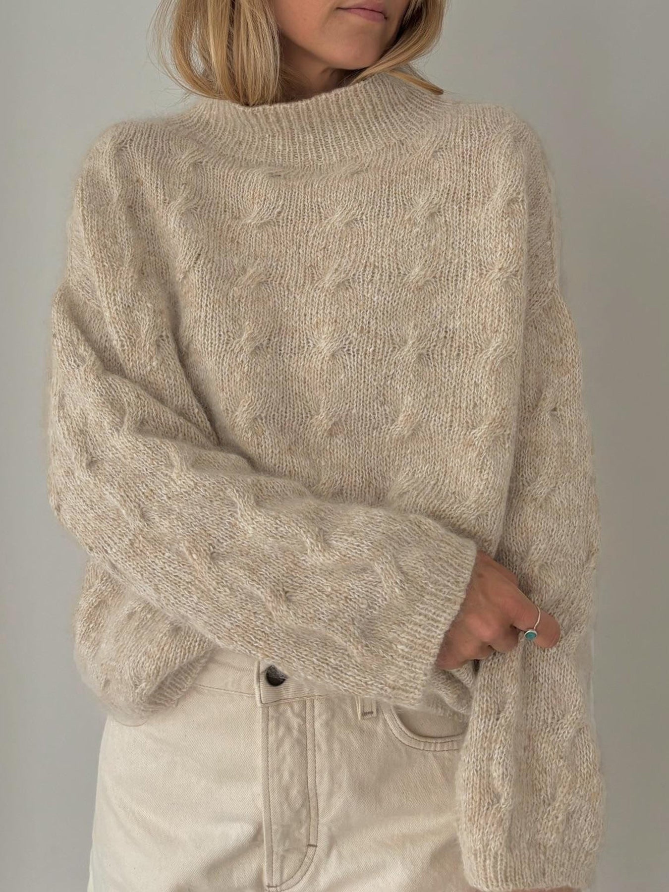 Damen Grobstrickpullover Merchesia