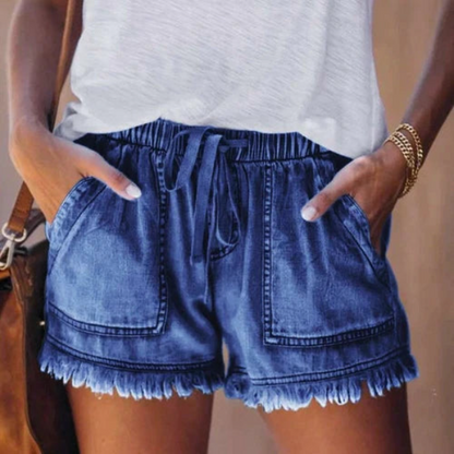 WW | Leichte Kurze Hosen Mit Elastischem Bund Und Mehreren Taschen