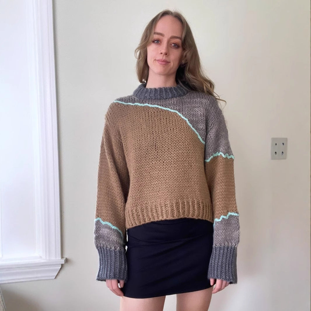 Damen Grobstrickpullover Merchesia