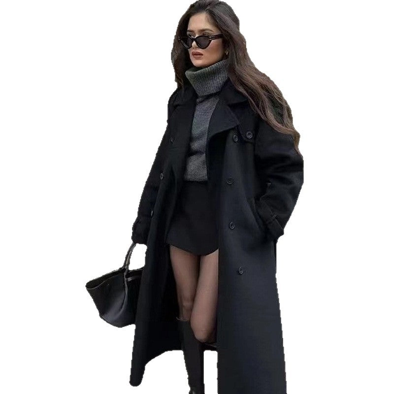 Damen eleganter Trenchcoat Merchesia