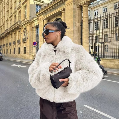 Damen Designer Kunstfelljacke Merchesia