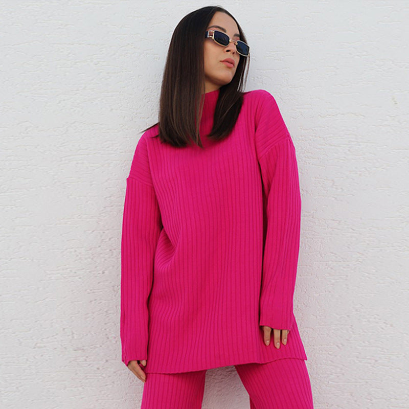 Damen Modischer Oversized Pullover im Rippdesign Merchesia