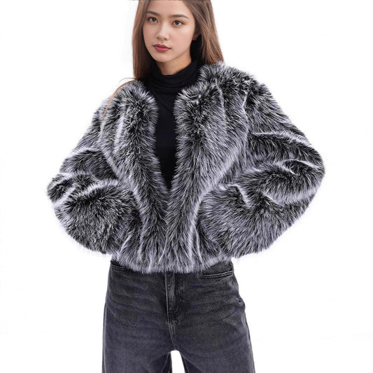 Damen Fleece-Kurzmantel Merchesia