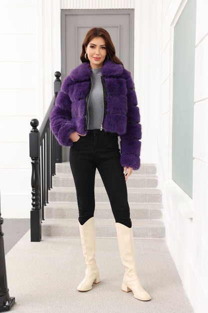 Damen Modischer Kunstpelz-Winterjacke Merchesia