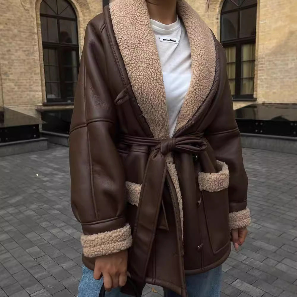 Damen Oversize Jacke mit hochwertiger Innenausstattung Merchesia