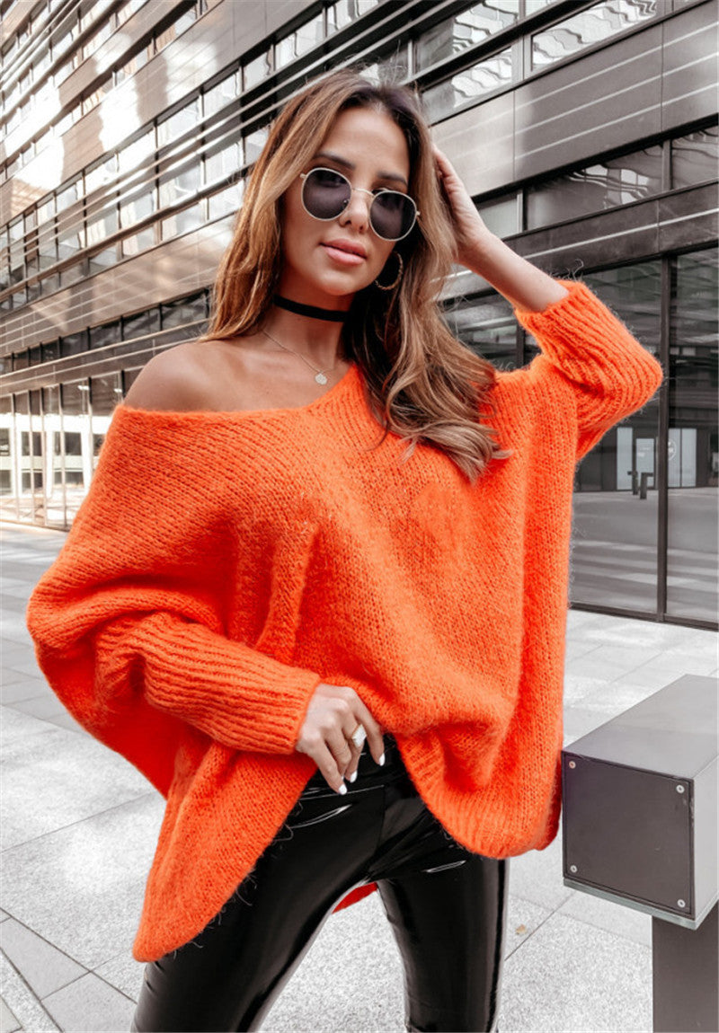 Damen Oversized Strickpullover mit asymmetrischem Design und lässigem Schnitt Merchesia