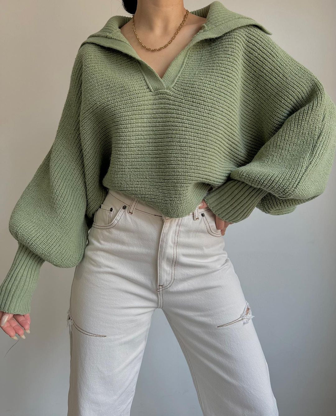 Damen Oversized Strickpullover Merchesia