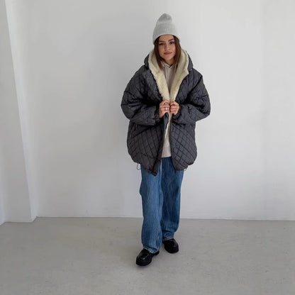 Damen Gesteppter Parka mit einem hohen Kragen und weichem Innenfutter Merchesia