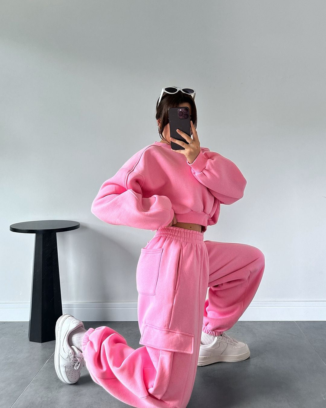 Damen Bequemer Freizeitanzug mit lässigem Schnitt und praktischen Taschen Merchesia