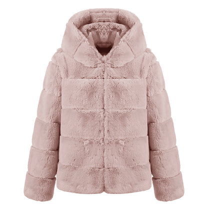 Damen weiche Fleecejacke mit Kapuze Merchesia