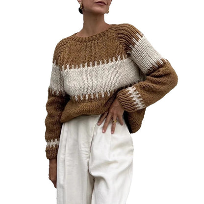 Damen gestrickter Oversized Pullover Merchesia