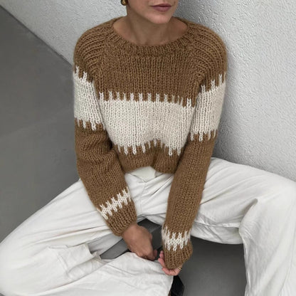 Damen gestrickter Oversized Pullover Merchesia