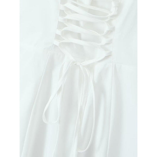 High-End Damen High Waist A- Line Hosenträger Kleid