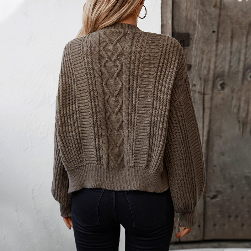 Damen Strickjacke mit dekorativem Zopfdesign und weich strukturiertem Material Merchesia