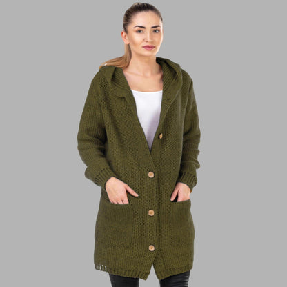 Damen Strickmantel mit hochwertigem Material und praktischen Taschen Merchesia