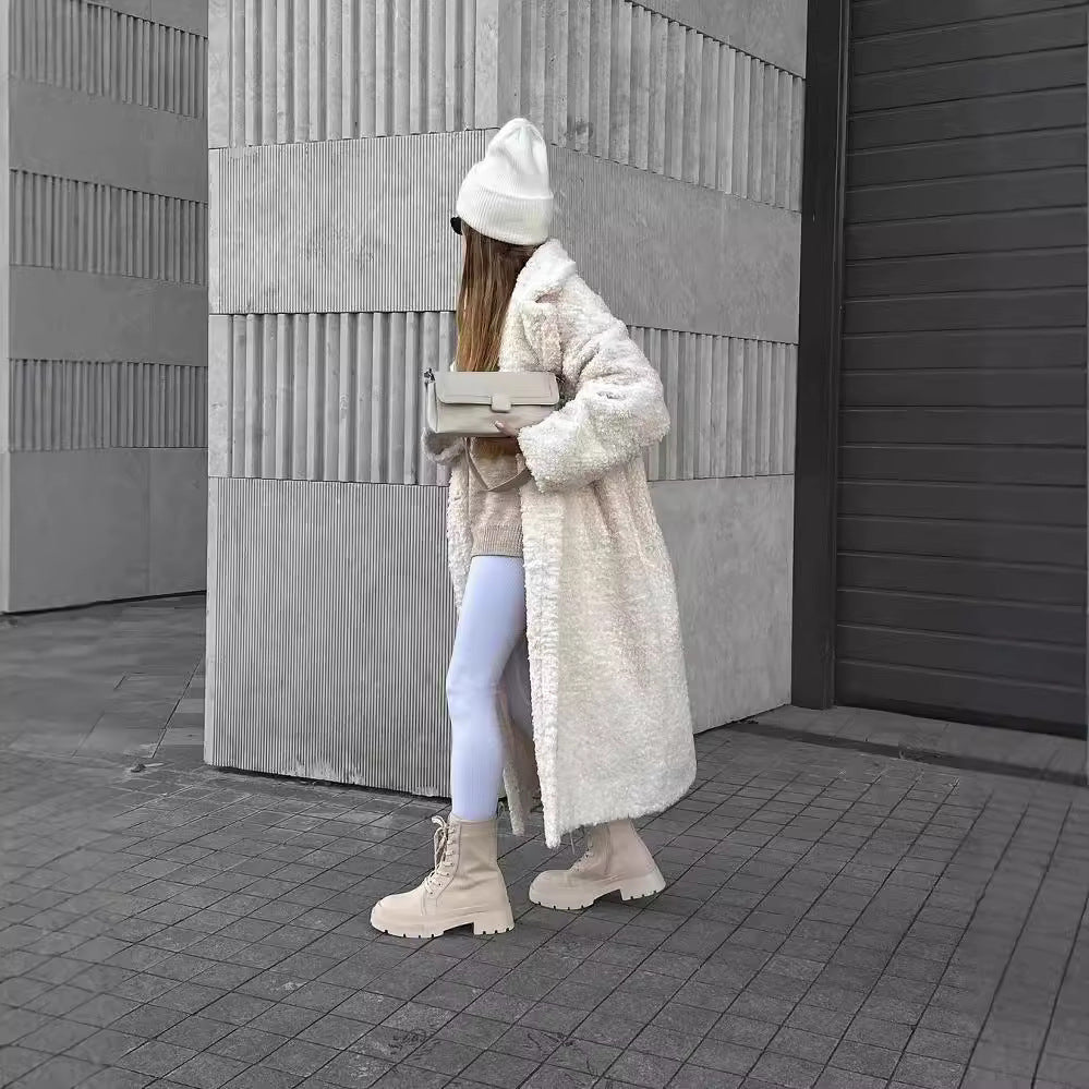 Damen Fleece Mantel Merchesia