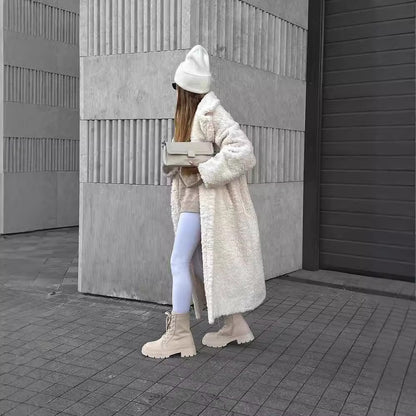 Damen Fleece Mantel Merchesia