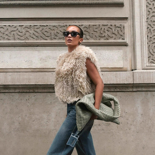 Damen Kuschelige Weste aus flauschigem Obermaterial Merchesia