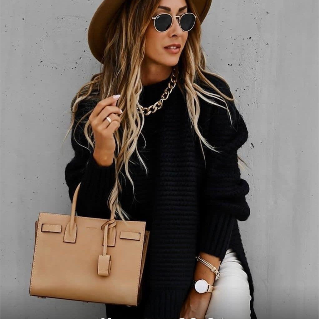 Damen Pullover mit strukturiertem Design und modischem Oversized-Schnitt Merchesia