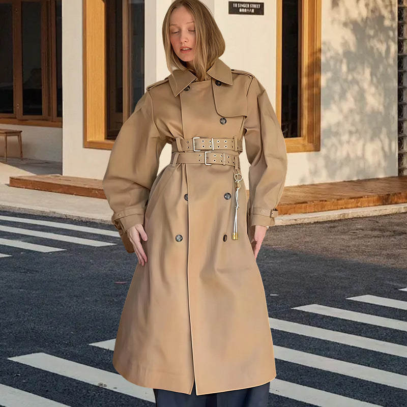 Damen eleganter Trenchcoat Merchesia