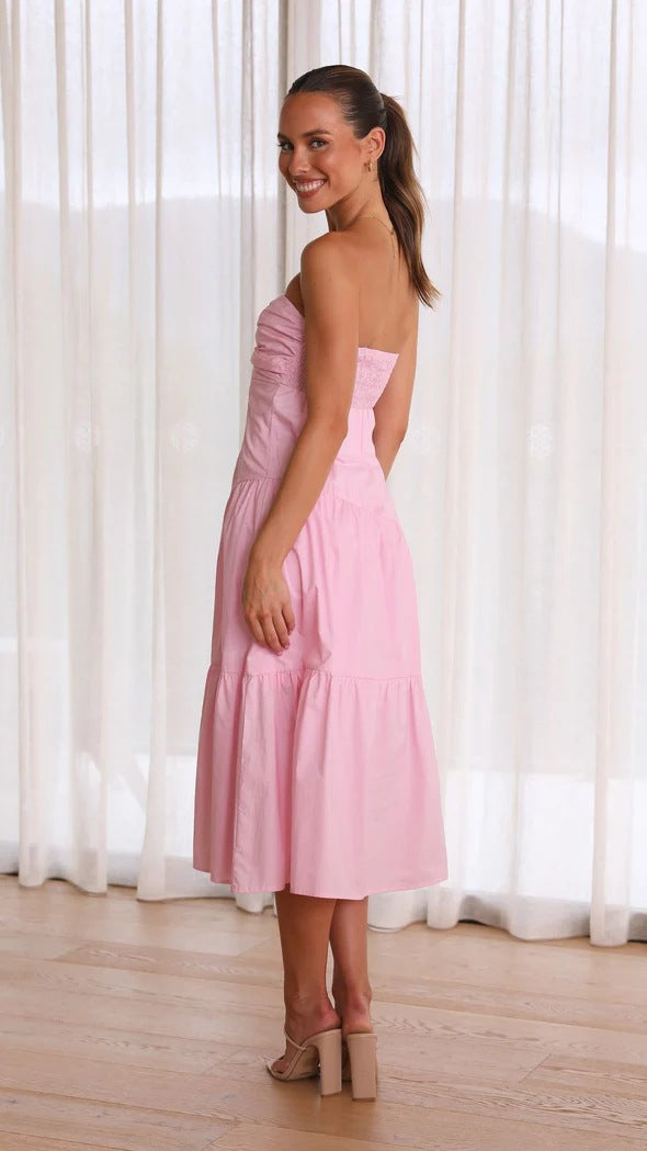 Damenbekleidung Sommer Sexy Bandeau-Taillenkleid Damen