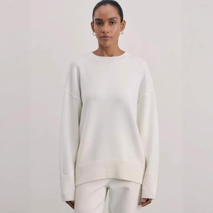 Damen weicher Strickpullover mit lässigem Schnitt und hochgeschlossenem Hals Merchesia