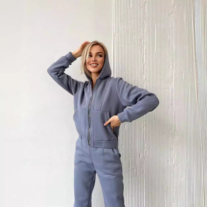 Damen modischer Hoodie mit schlanker Passform und praktischen Taschen Merchesia