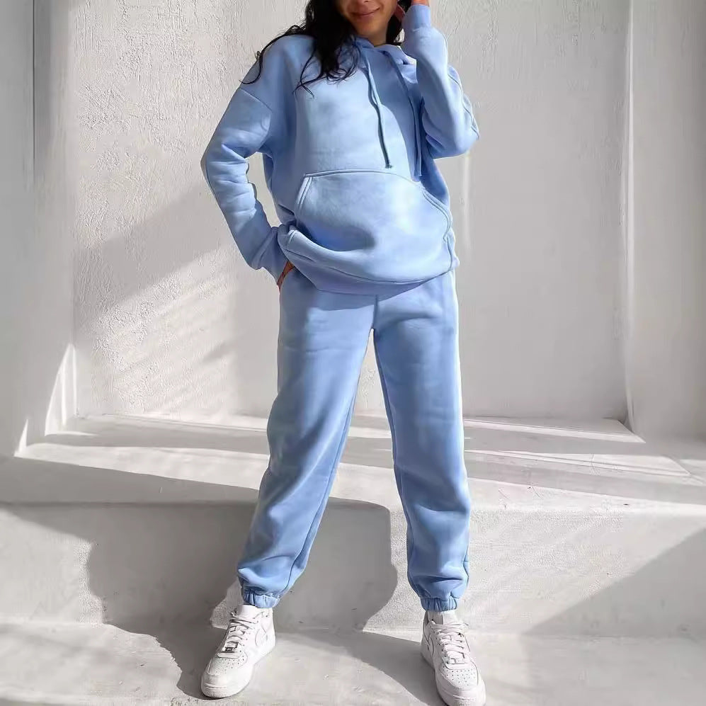 Damen bequemer Kapuzenpullover aus weichem Baumwollmix Merchesia