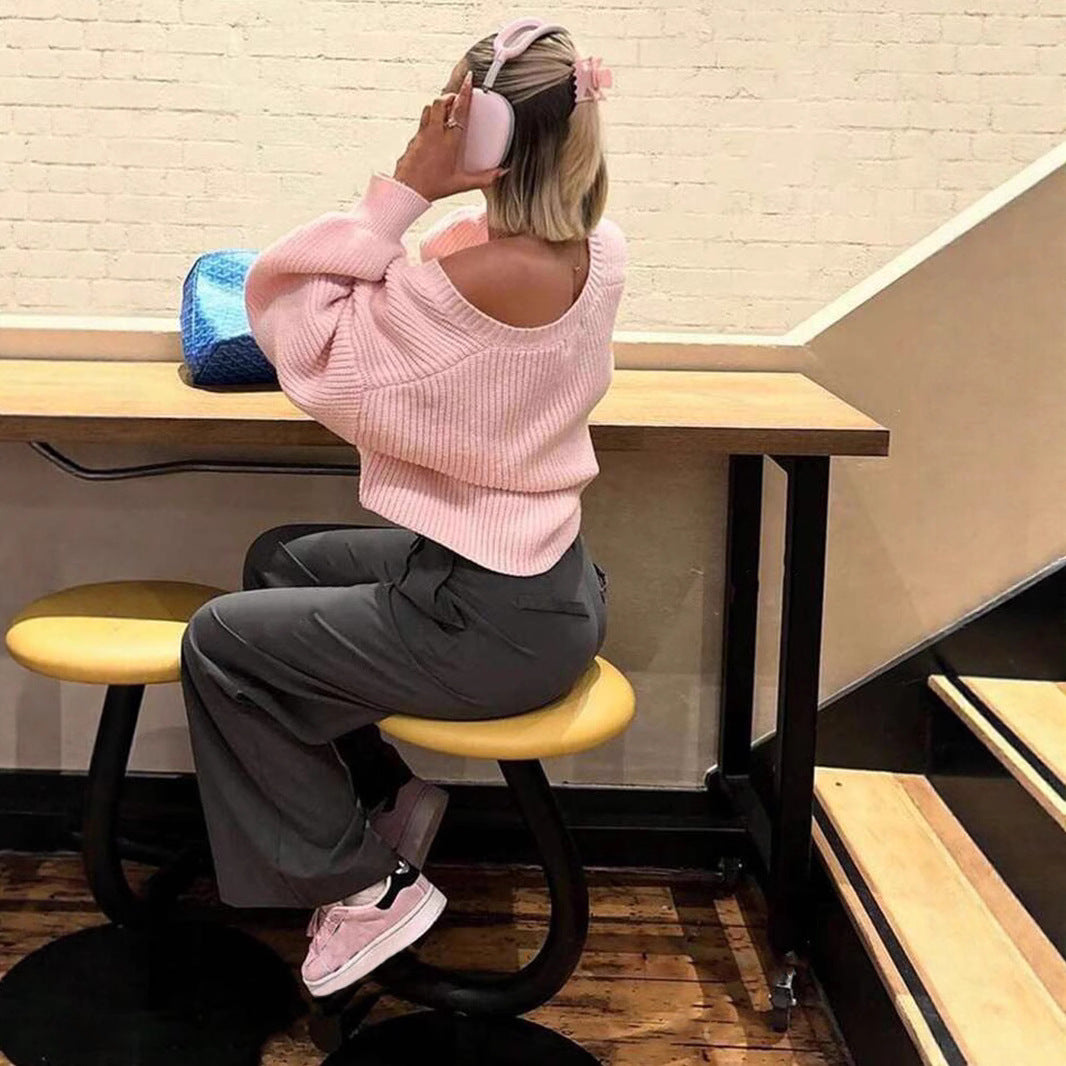 Damen weicher Strickcardigan mit Knöpfen und lässigem Schnitt Merchesia