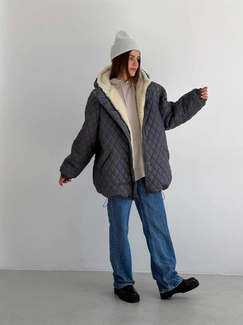 Damen Gesteppter Parka mit einem hohen Kragen und weichem Innenfutter Merchesia