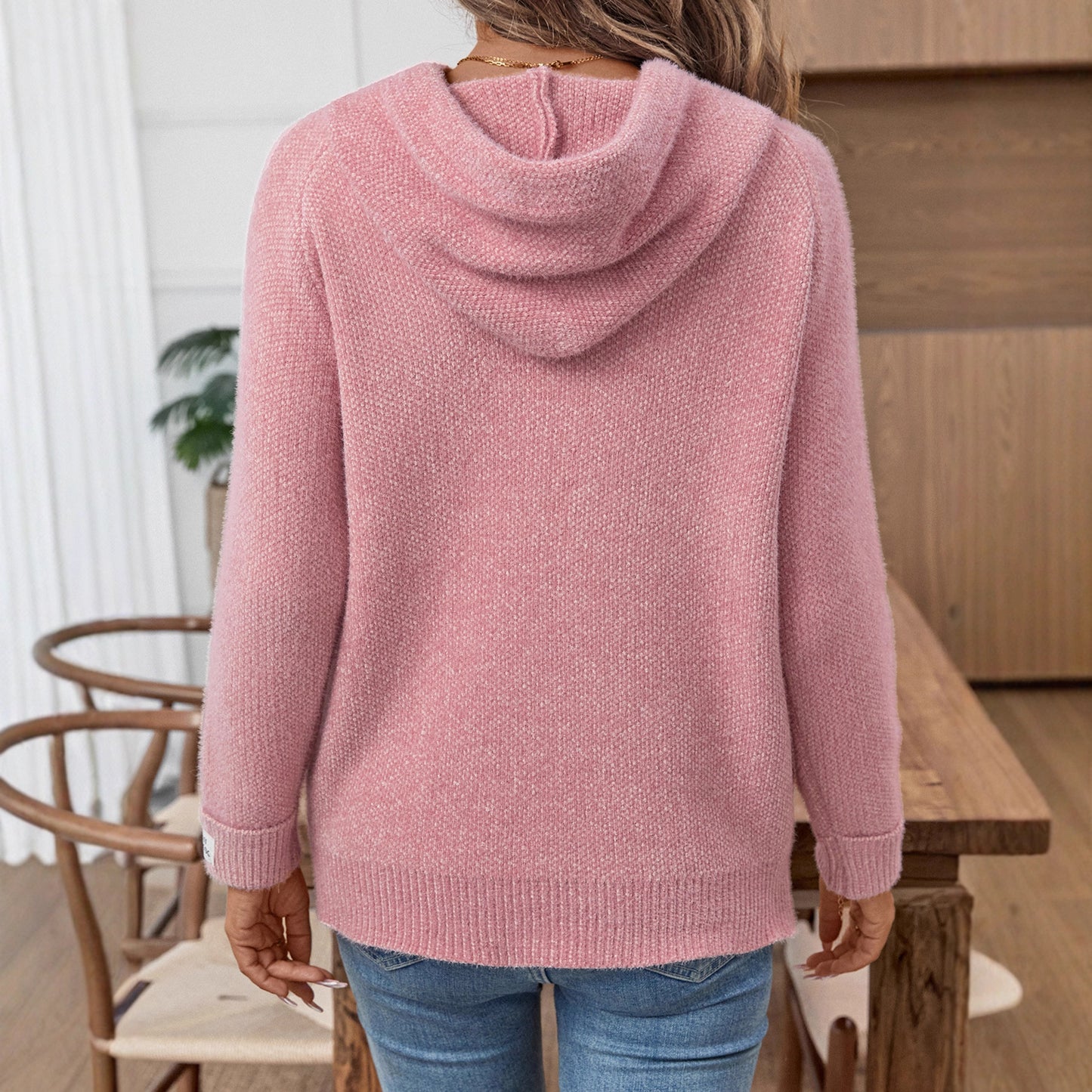 Damen Kapuzenpullover aus weichem Strick Merchesia