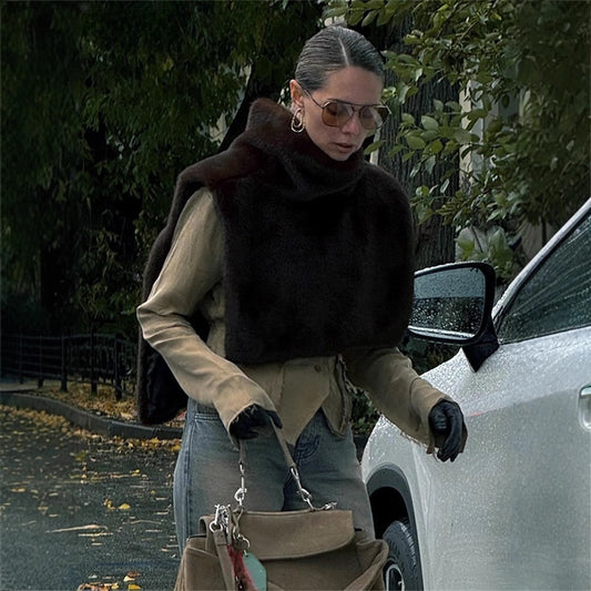 Damen Elegante und kuschelige Weste Merchesia