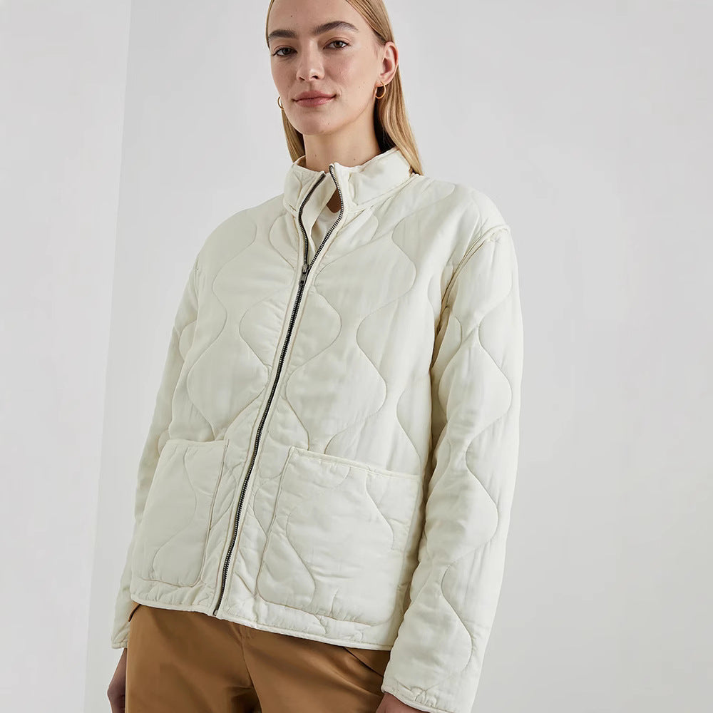 Damen gesteppte Übergangsjacke mit hohem Kragen Merchesia