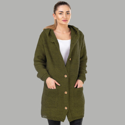 Damen Strickmantel mit hochwertigem Material und praktischen Taschen Merchesia